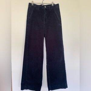 Everlane Women’s Size 8 Navy Wide leg Corduroy Pants Good Condition